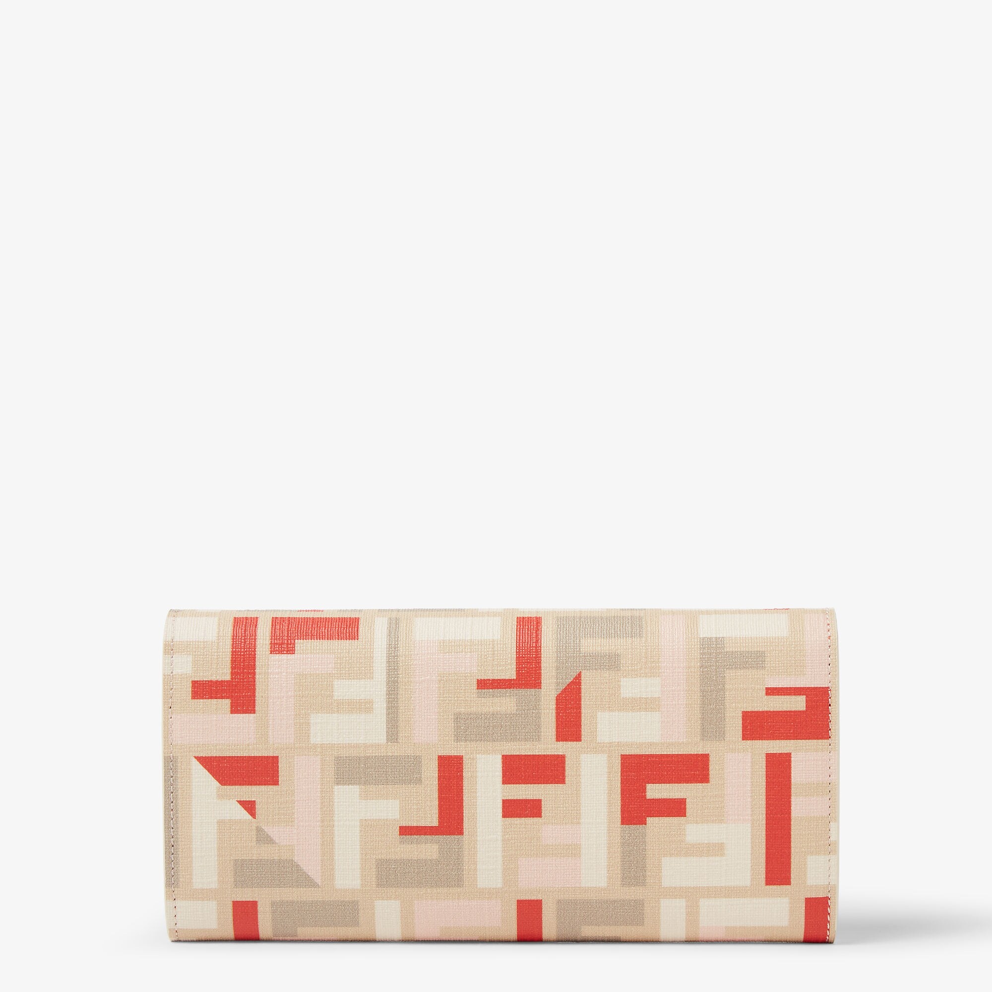 Fendi Roma Continental With Chain Fabric Beige | Fendi