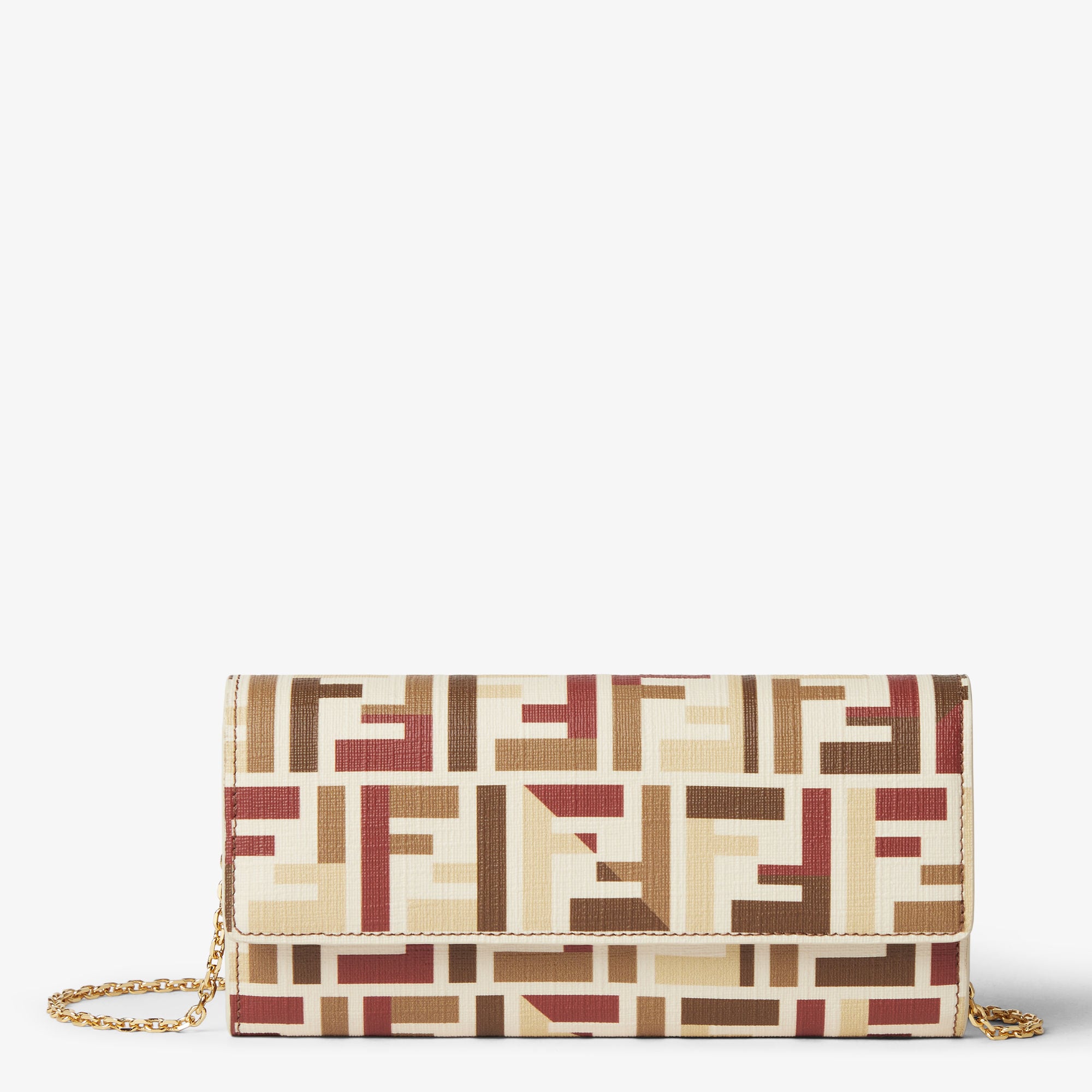 【関税＆送料込み】Fendi Ff Fabric Continental With Chain P Fendi Roma Continental With Chain Fabric Multicolor | Fendi