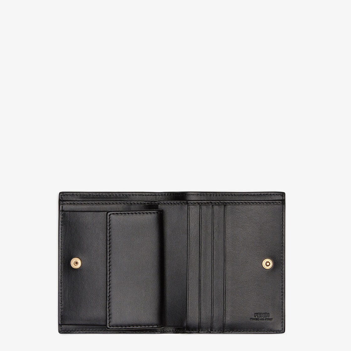 Bifold - Black compact leather wallet | Fendi