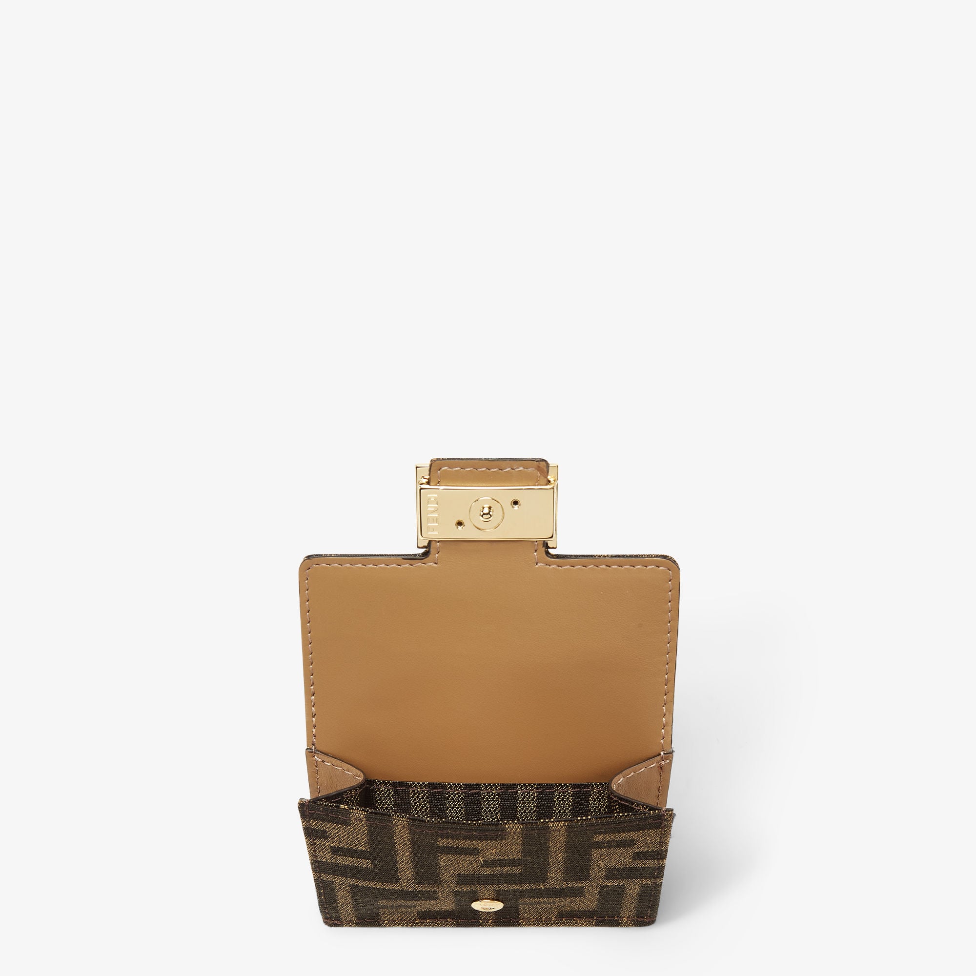 Micro Trifold Fabric Brown | Fendi Micro Trifold Fabric Brown | Fendi