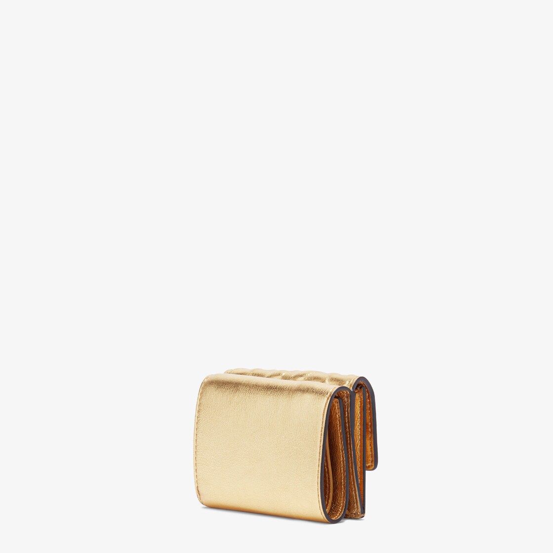 バゲット マイクロ 三つ折り財布 - ゴールドレザー 財布 | Fendi