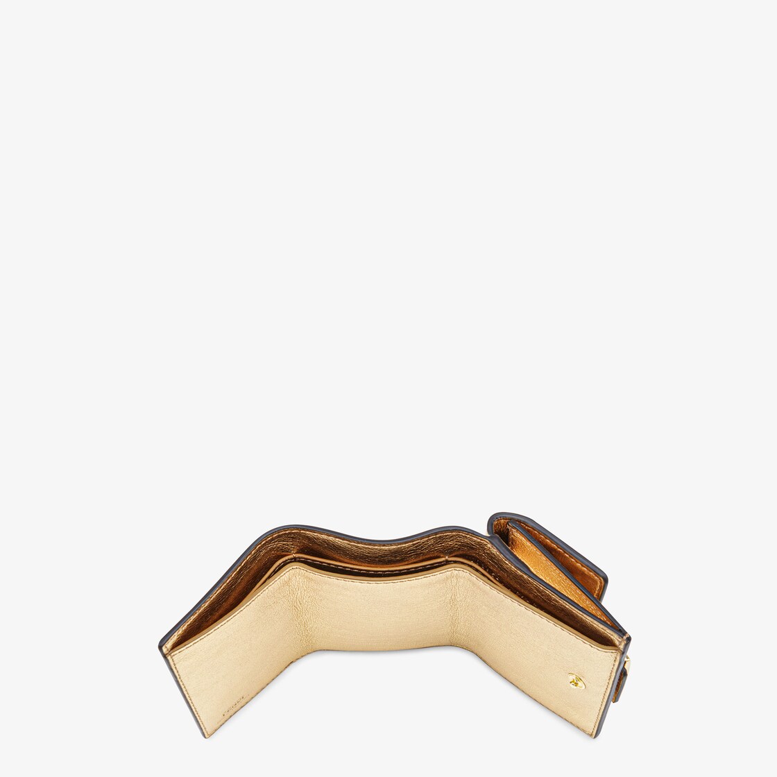 バゲット マイクロ 三つ折り財布 - ゴールドレザー 財布 | Fendi