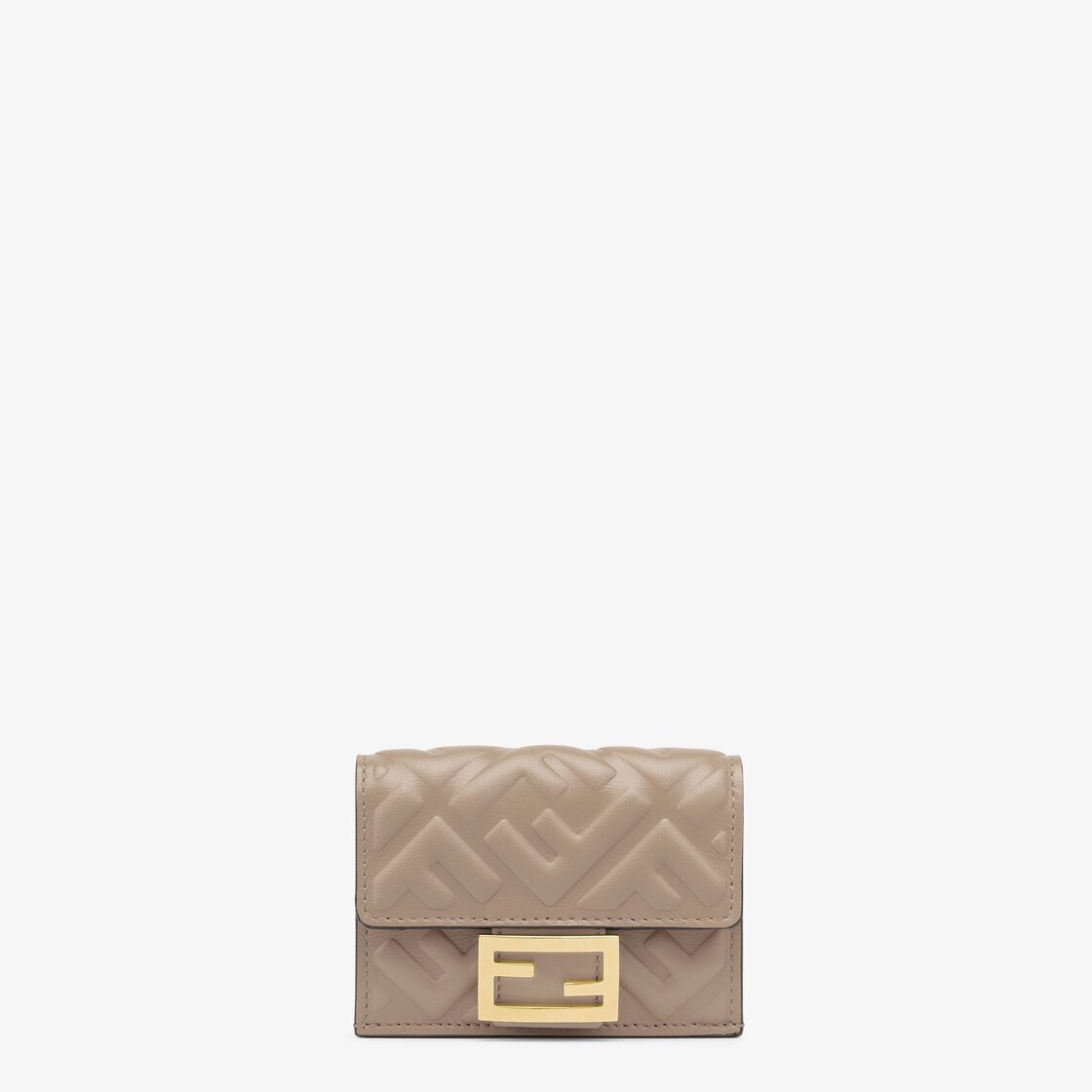 バゲット マイクロ 三つ折り財布 - ダブグレー ナッパレザー 財布 | Fendi