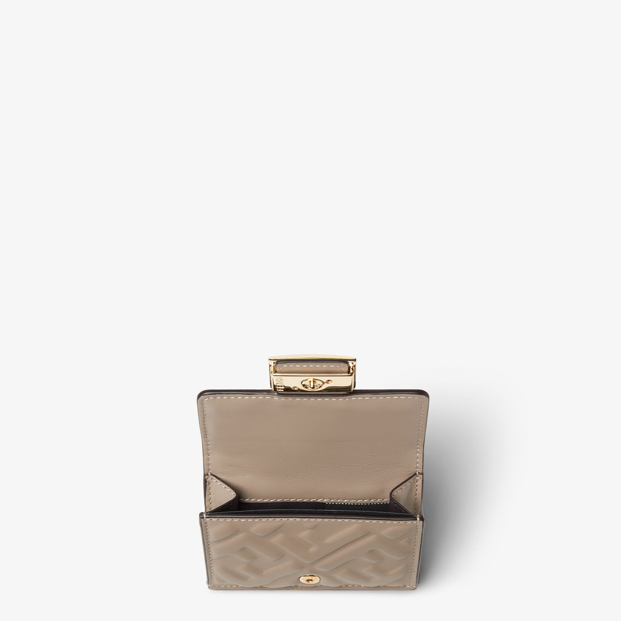 バゲット マイクロ 三つ折り財布 レザー グレー | Fendi バゲット マイクロ 三つ折り財布 レザー グレー | Fendi
