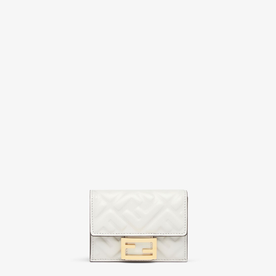 バゲット マイクロ 三つ折り財布 - ホワイトFFナッパレザー 財布 | Fendi