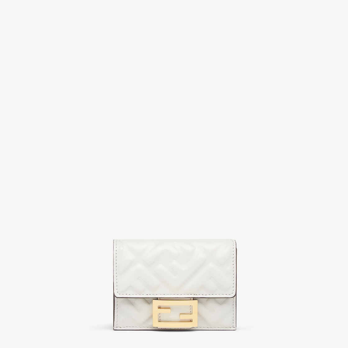 バゲット マイクロ 三つ折り財布 レザー ホワイト | Fendi バゲット マイクロ 三つ折り財布 レザー ホワイト | Fendi