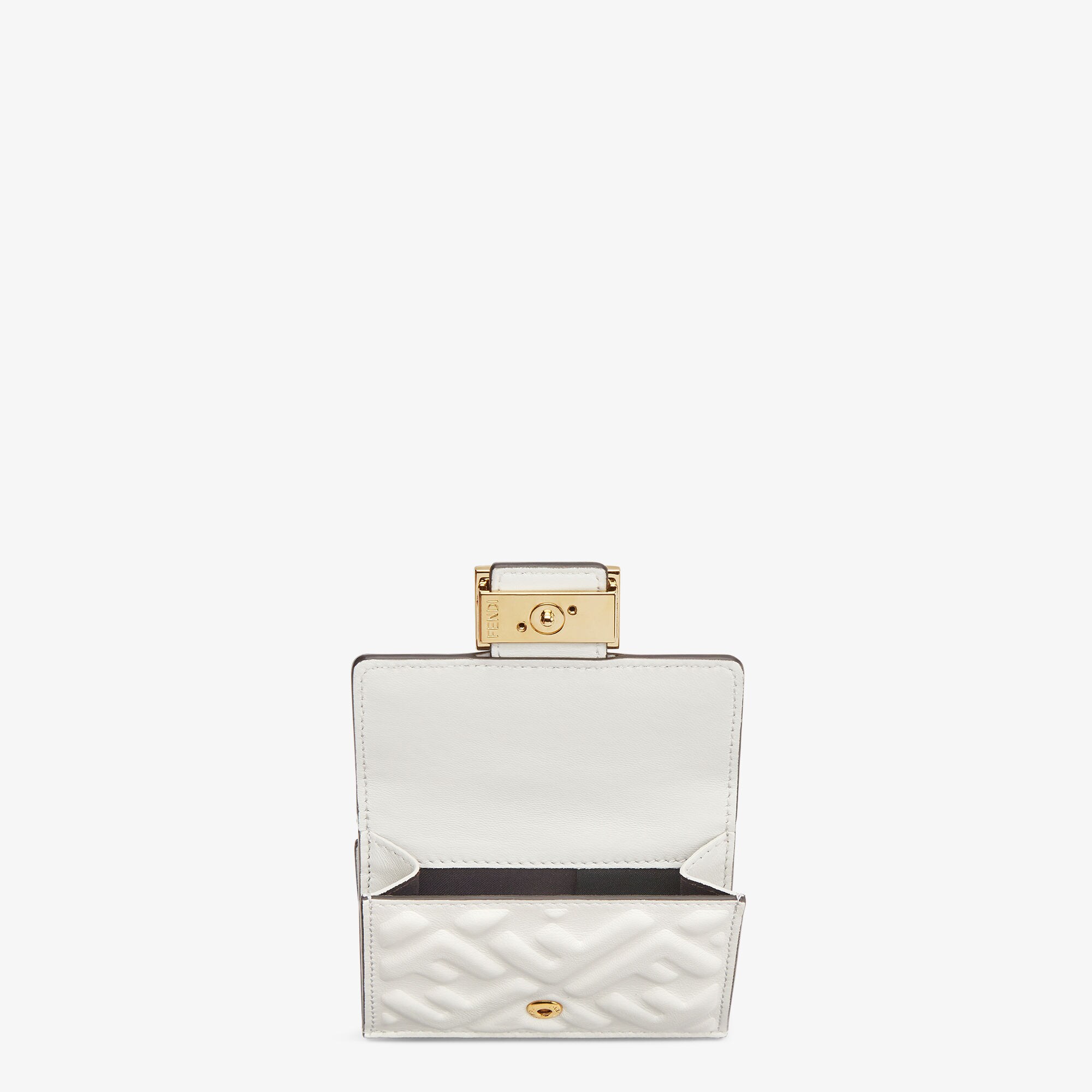 FENDI ピンク ホワイト スクエア サングラス ケース 布 カード box FFスクエア カードケース レザー ブラック | Fendi
