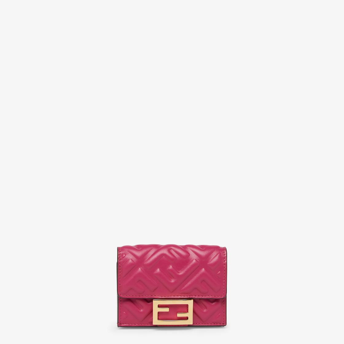 Coach tri fold wallet in dark fuchsia