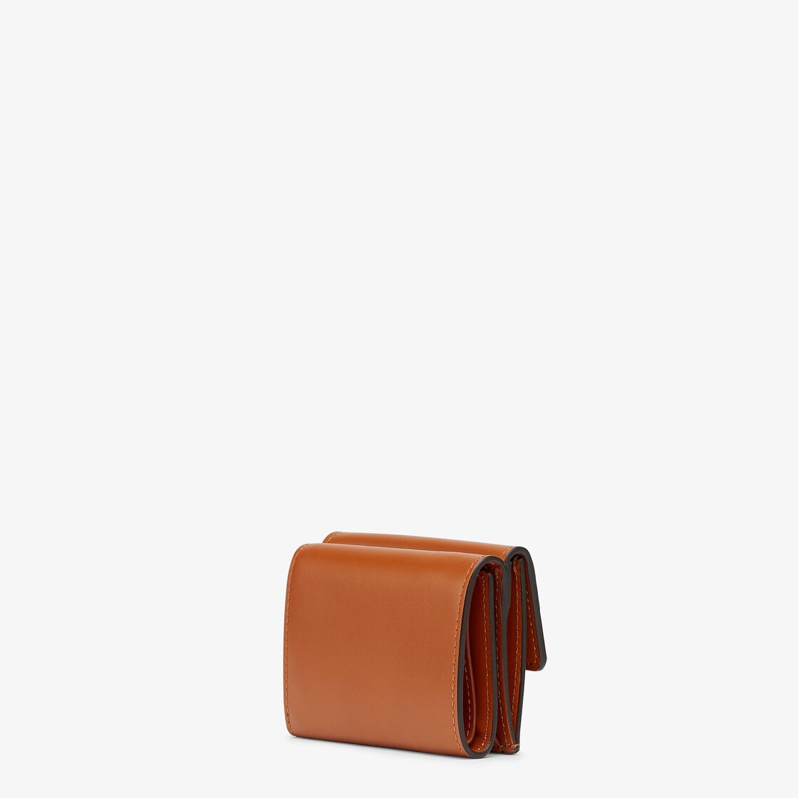 Fendi Roma Micro Trifold - Brown leather wallet | Fendi