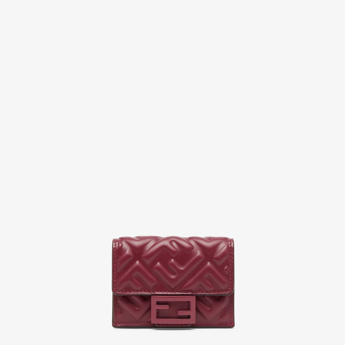 FENDI】バゲット マイクロ 三つ折り財布 ナッパレザー ロゴ-