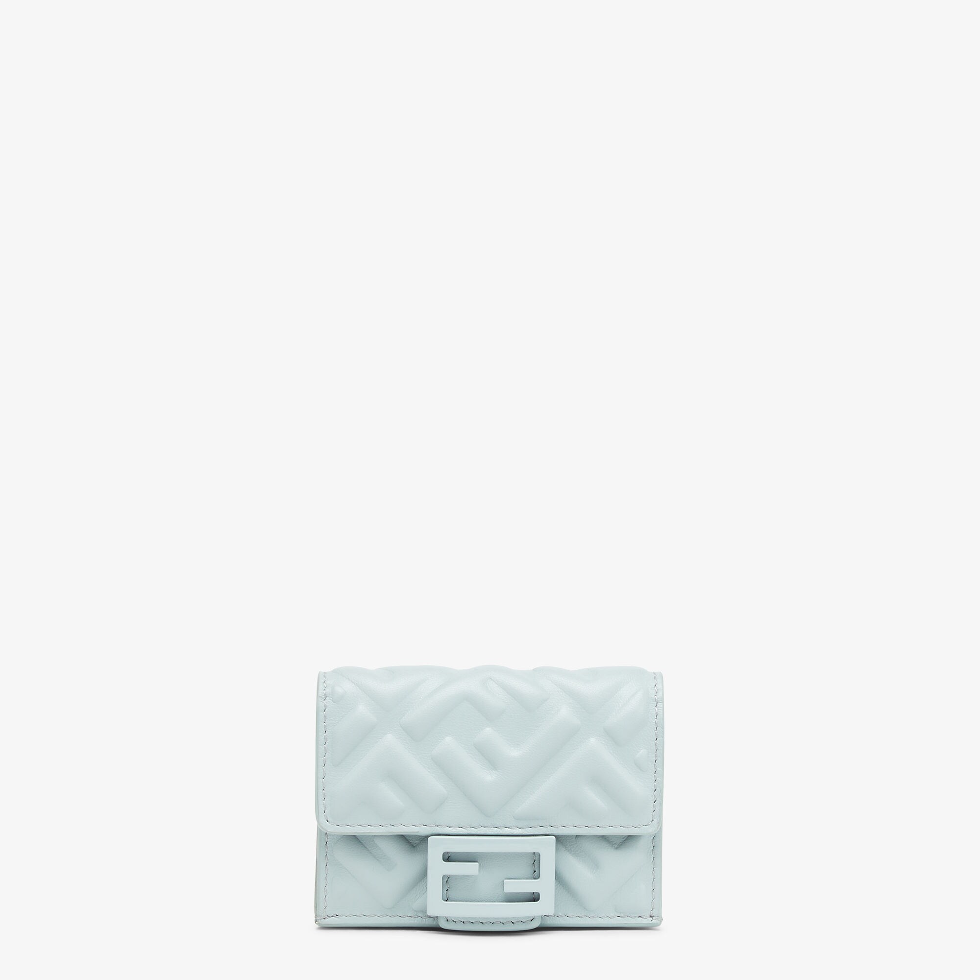 バゲット マイクロ 三つ折り財布 レザー ライトブルー | Fendi バゲット マイクロ 三つ折り財布 レザー ライトブルー | Fendi