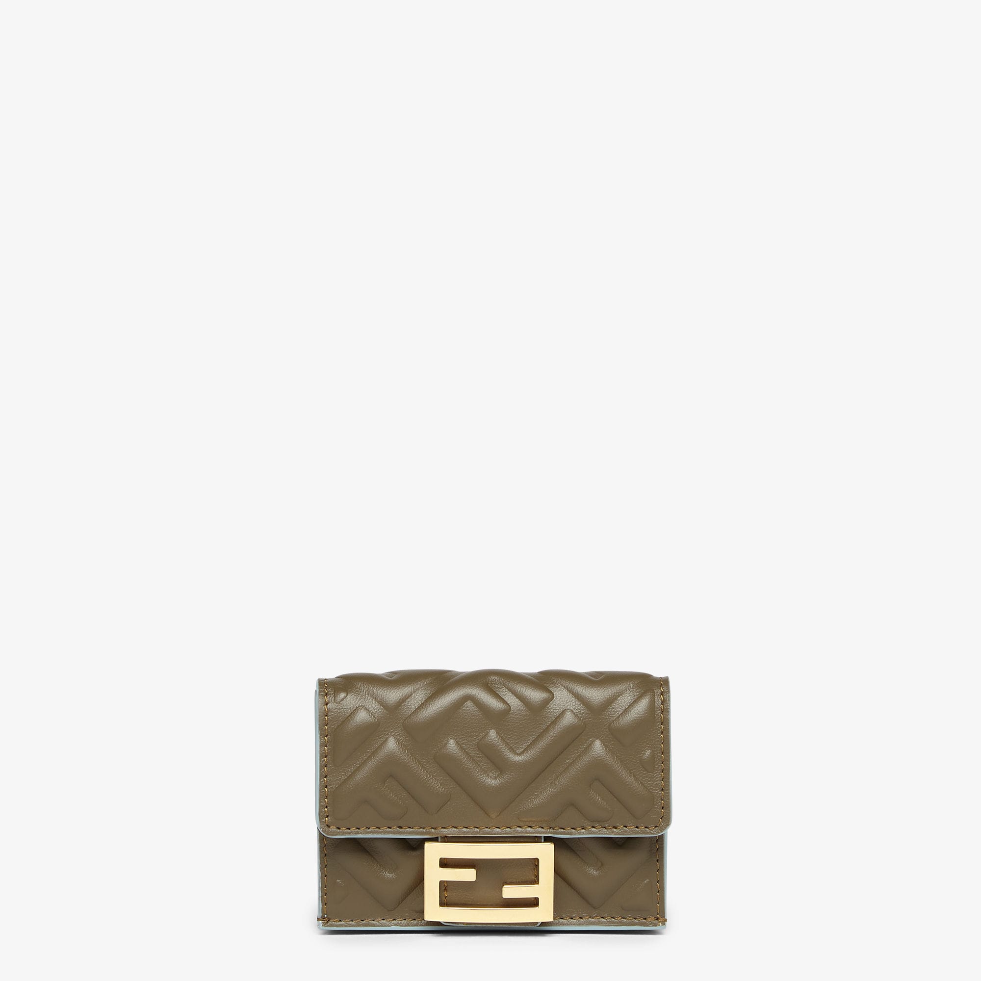 バゲット マイクロ 三つ折り財布 レザー グリーン | Fendi バゲット マイクロ 三つ折り財布 レザー グリーン | Fendi