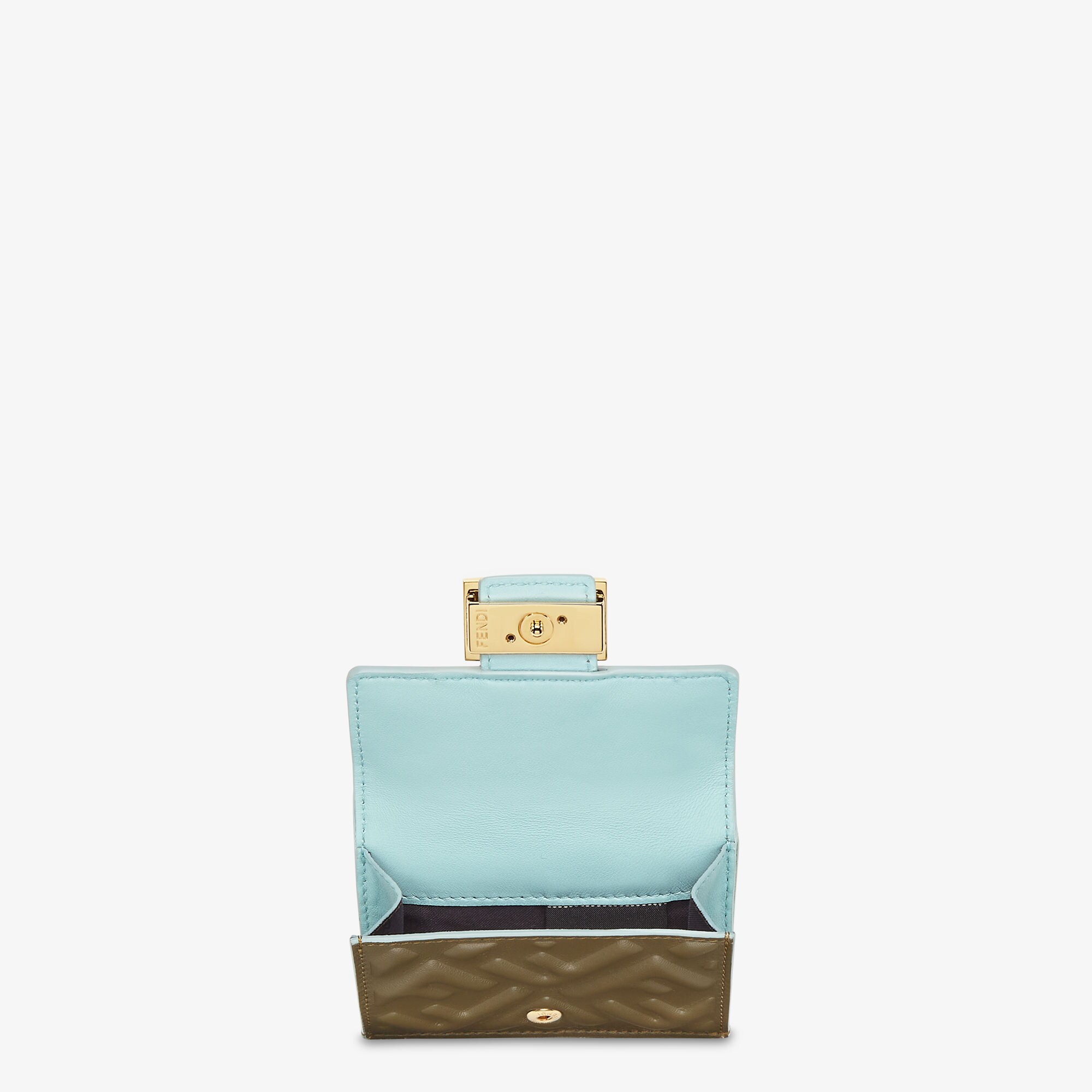 バゲット マイクロ 三つ折り財布 レザー グリーン | Fendi バゲット マイクロ 三つ折り財布 レザー グリーン | Fendi
