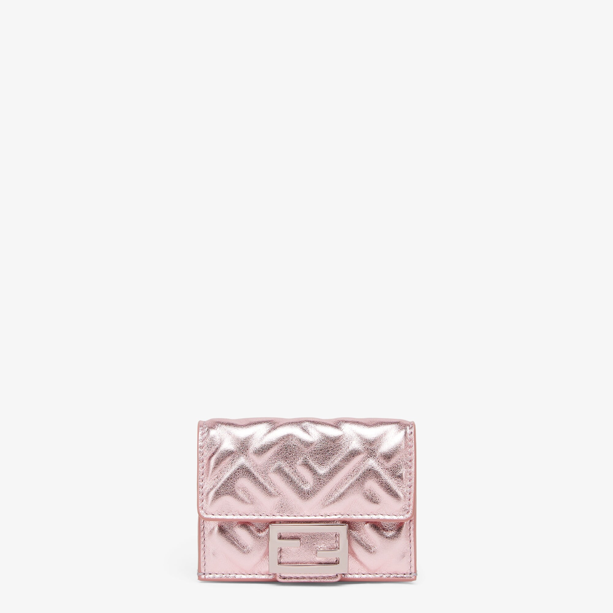 バゲット マイクロ 三つ折り財布 レザー ピンク | Fendi