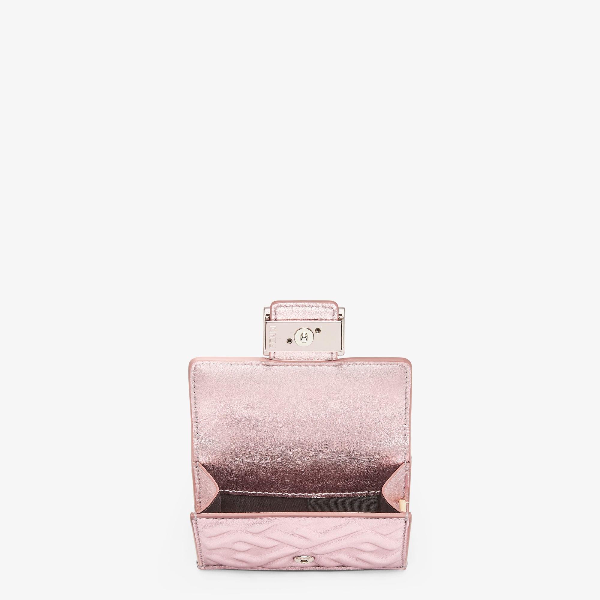 バゲット マイクロ 三つ折り財布 レザー ピンク | Fendi バゲット マイクロ 三つ折り財布 レザー ピンク | Fendi
