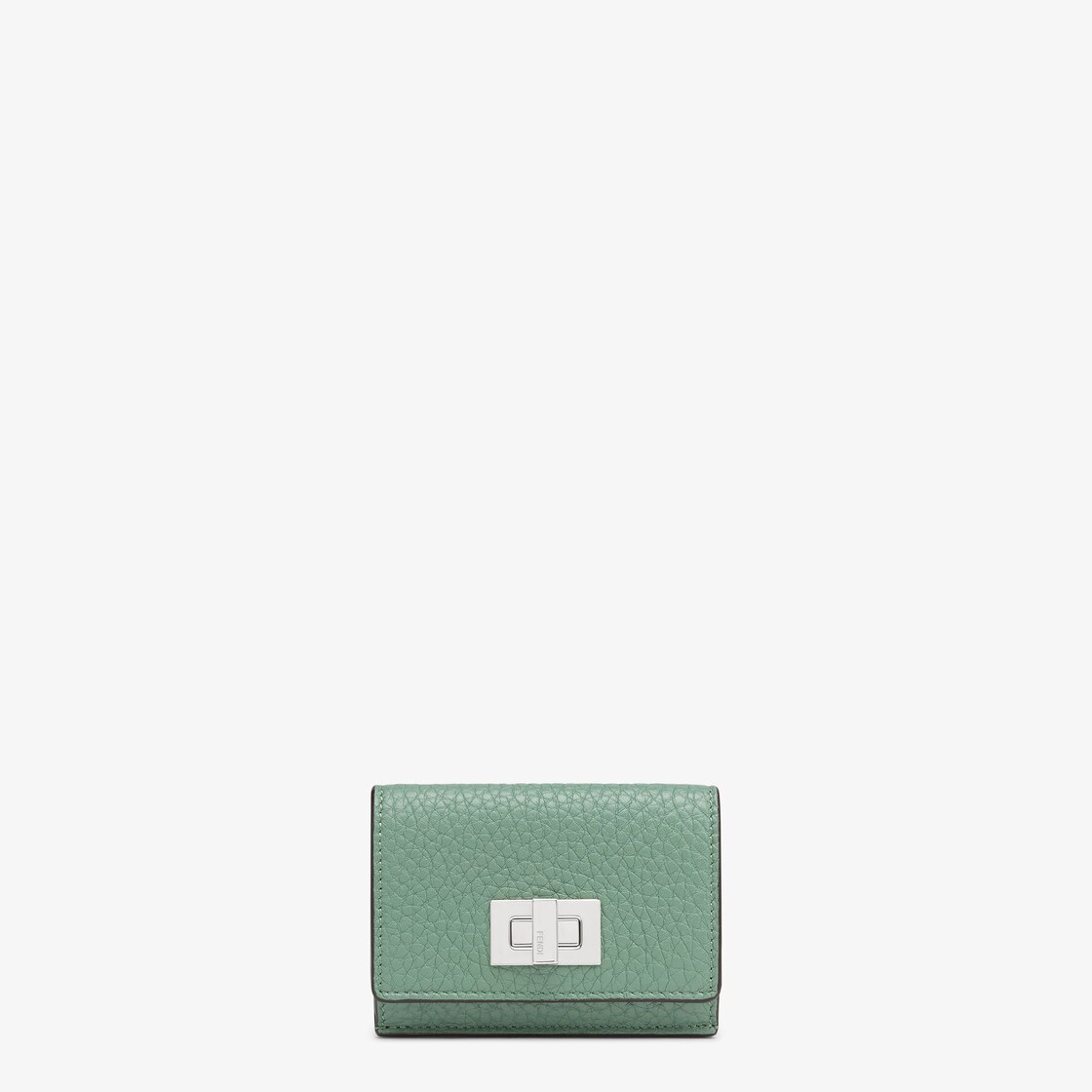 Peekaboo Micro Trifold - Mint green leather wallet | Fendi