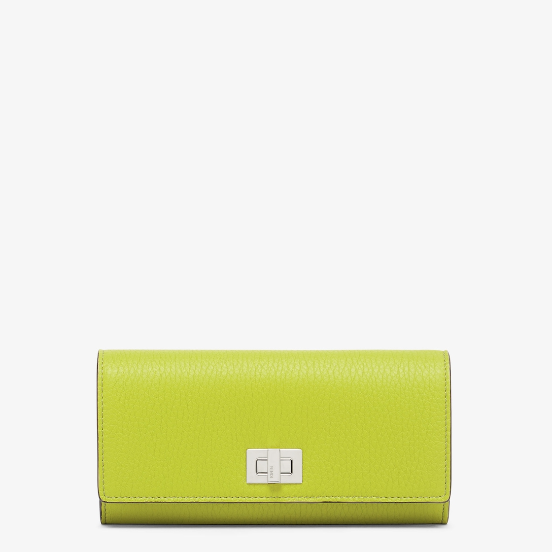 ピーカブー マイクロ 三つ折り財布 - アシッドグリーン レザー 財布