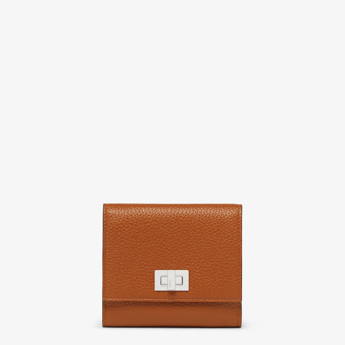 【美品】FENDI 二つ折り財布 ピーカブー セレリア オレンジ フェンディ FENDI ピーカブー 二つ折財布