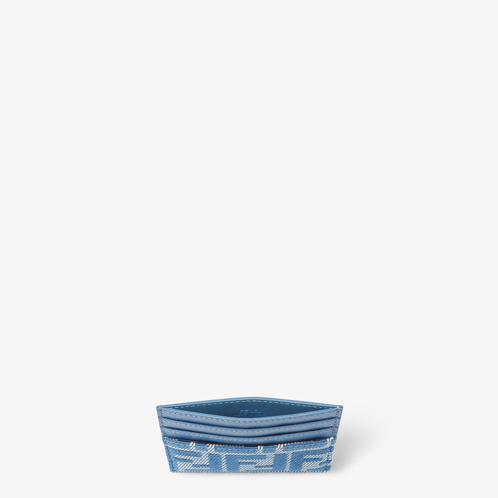 【Fendi】Baguette FF jacquard card holder - Blue Fendi Baguette Ff Jacquard Card Case in Blue | Lyst