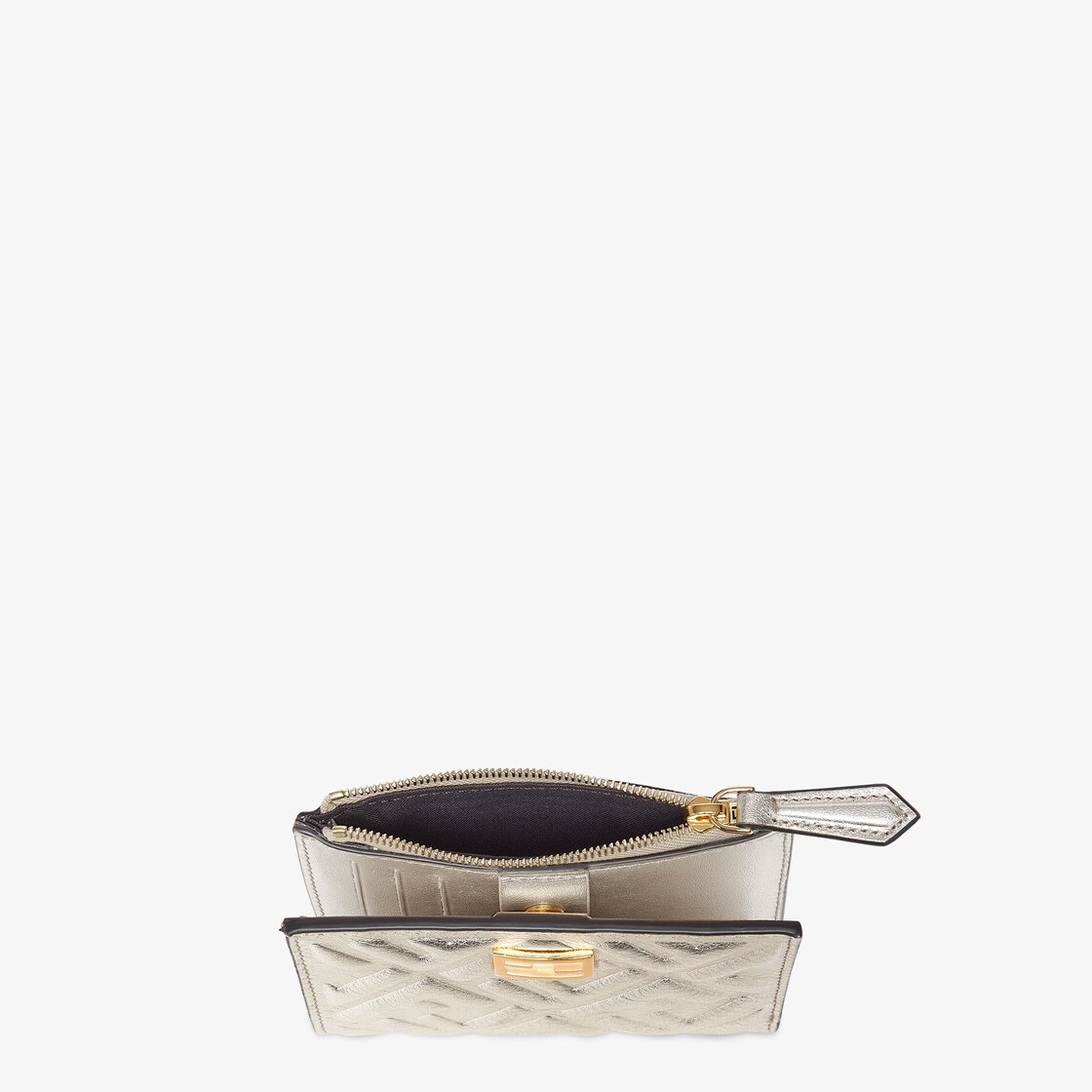 フェンディ 財布 ミディアム バゲット グレージュ 美品-