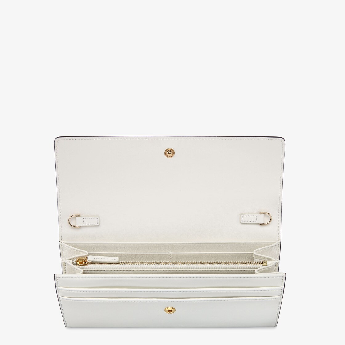 Leather wallet Fendi White in Leather - 25283292