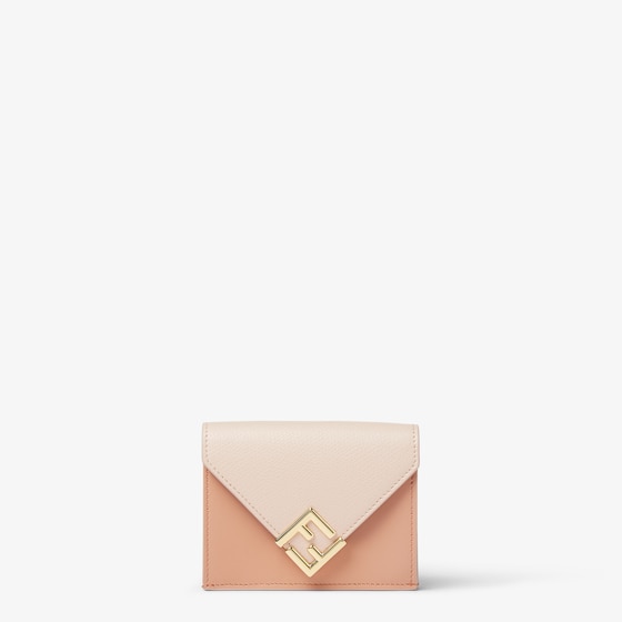 Fendi Ff Diamonds Wallet In Pink