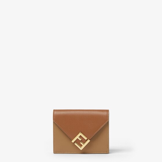 Fendi Ff Diamonds Wallet In Brown