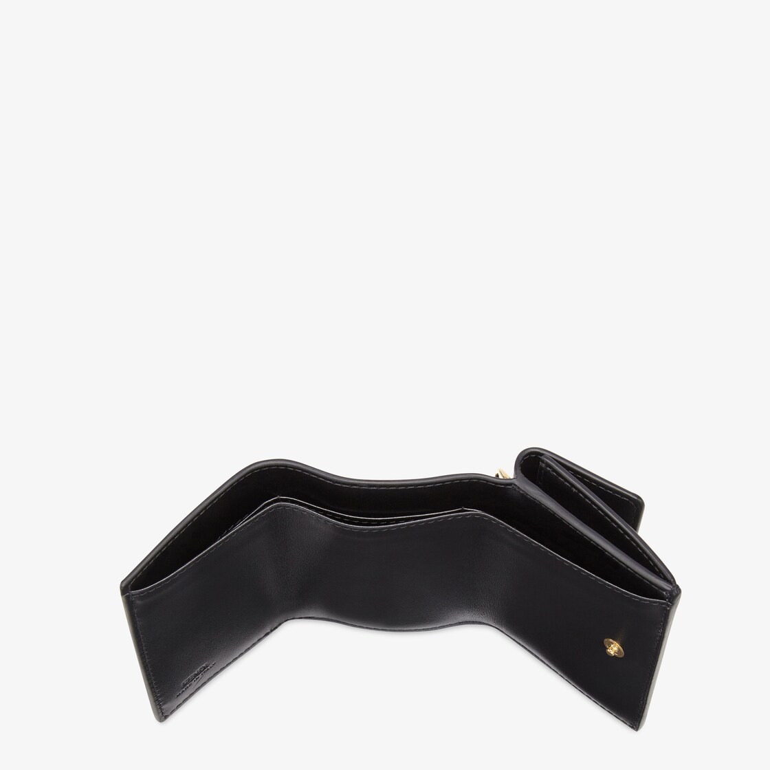 Fendi Continental Wallet In ROMA Logo Calf Leather Black