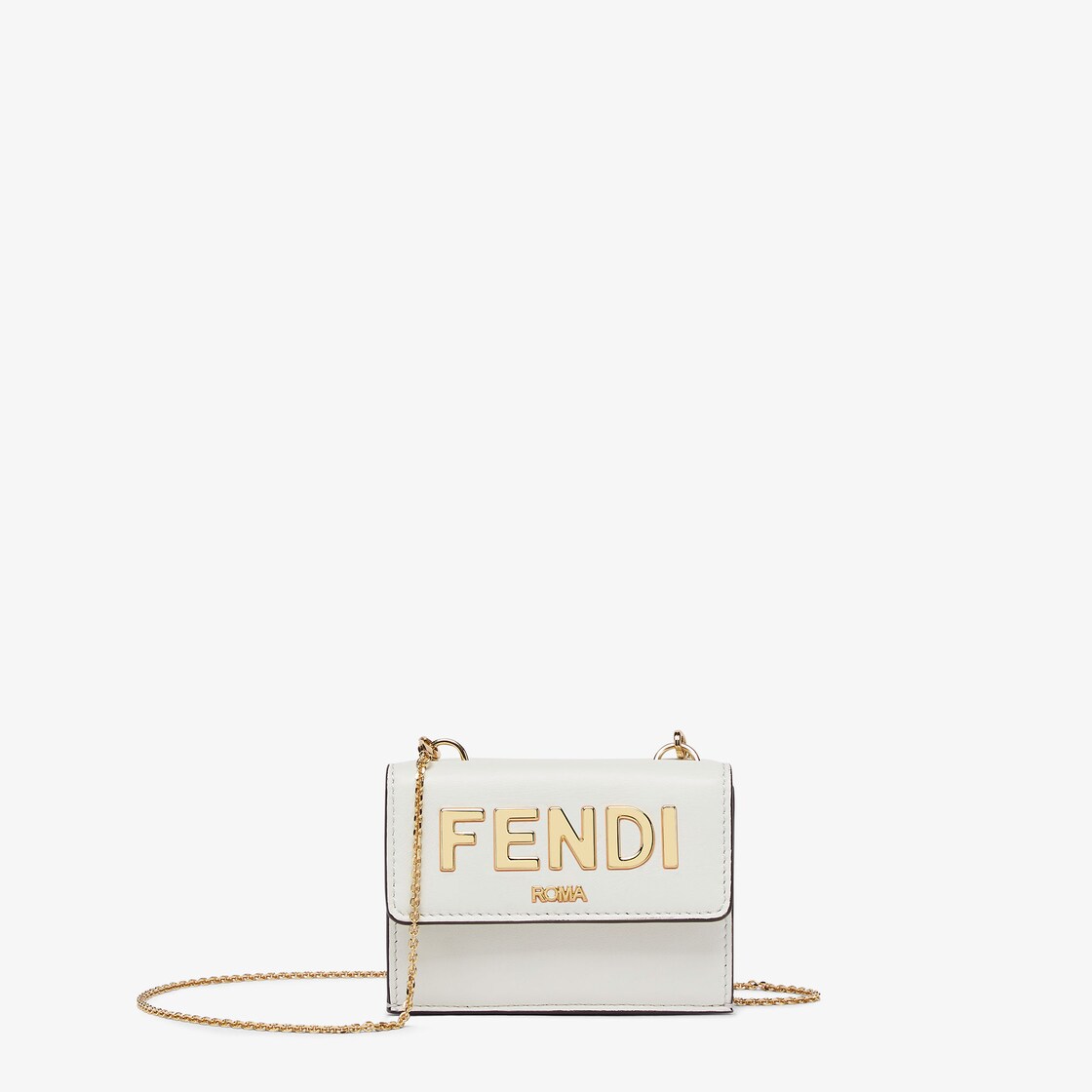 Leather wallet Fendi White in Leather - 25283292