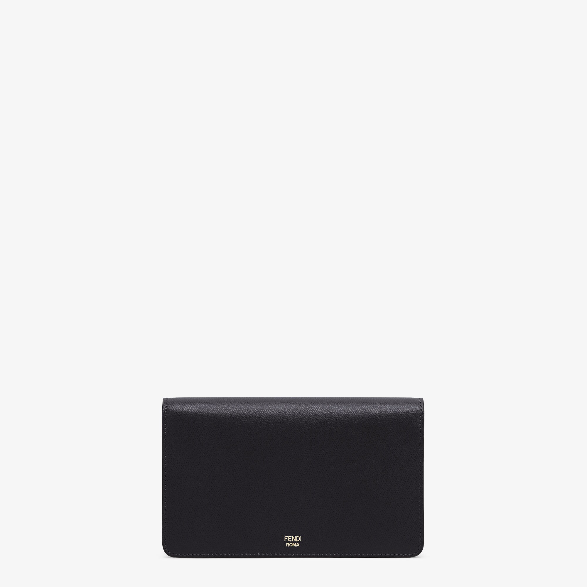 FF Diamonds Wallet On Chain Leather Black | Fendi