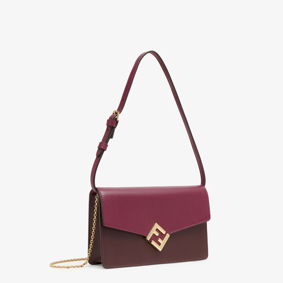 FF Diamonds Wallet On Chain Leather Red | Fendi