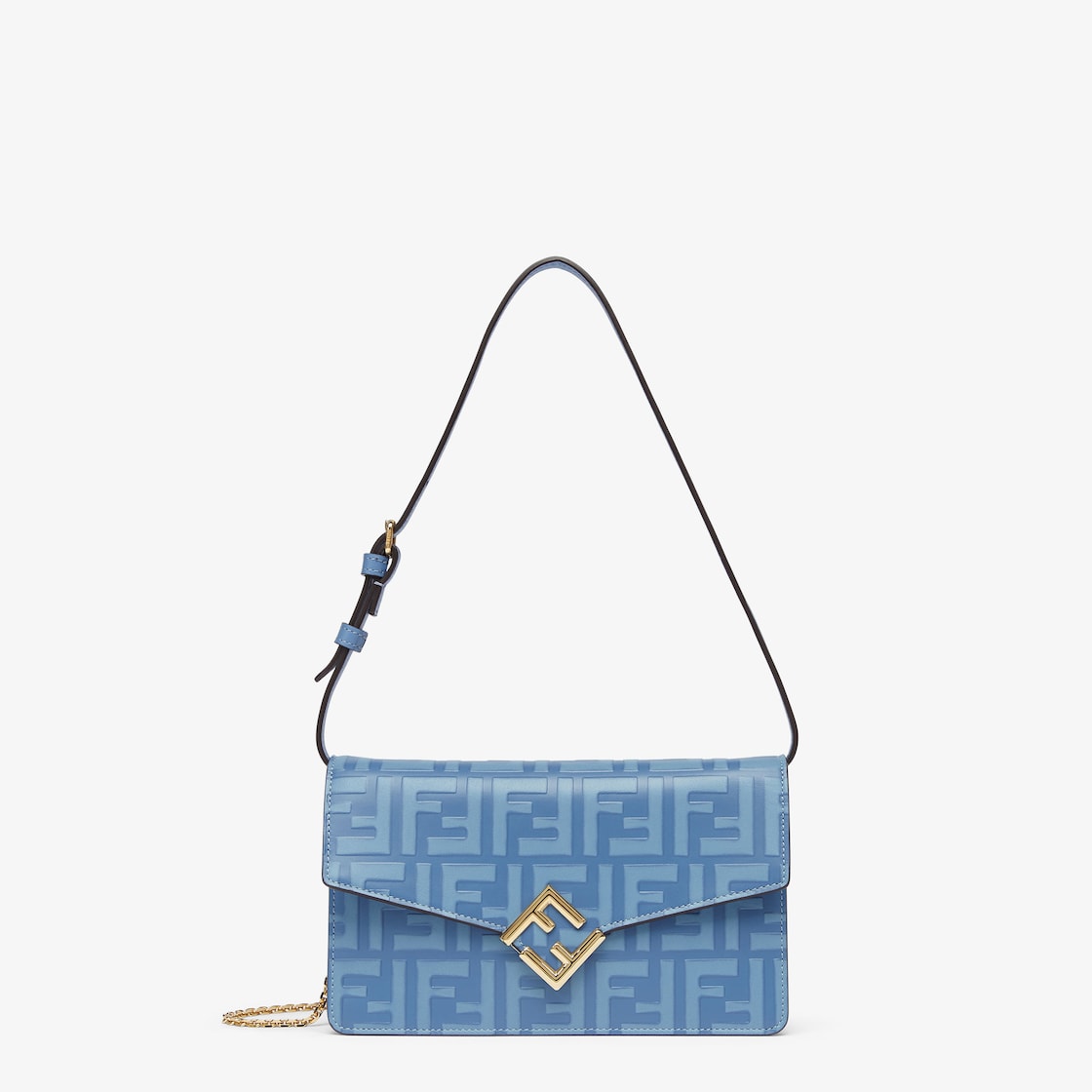 FFダイヤモンド 財布ショルダー レザー ライトブルー | Fendi FFダイヤモンド 財布ショルダー レザー ライトブルー | Fendi