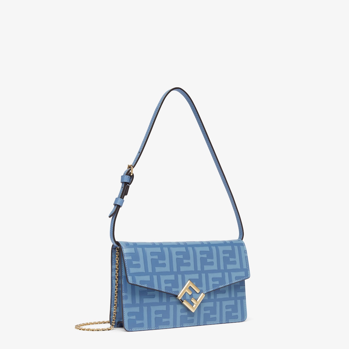 FFダイヤモンド 財布ショルダー レザー ライトブルー | Fendi FFダイヤモンド 財布ショルダー レザー ライトブルー | Fendi
