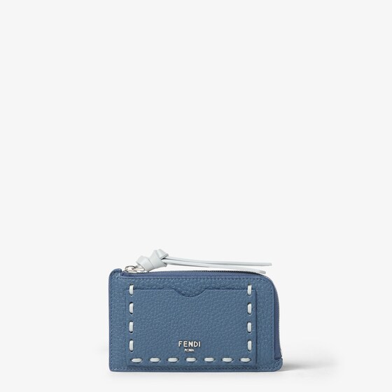 Fendi Peekaboo Card Case In Blue