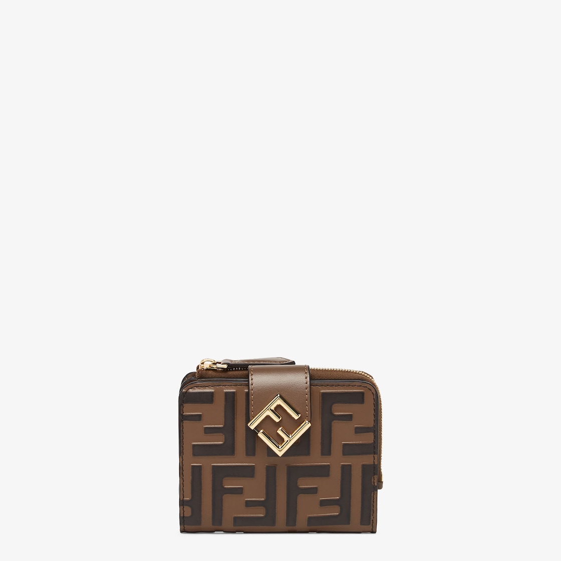FFダイヤモンド財布 ファブリック ブラウン | Fendi FFダイヤモンド財布 ファブリック ブラウン | Fendi