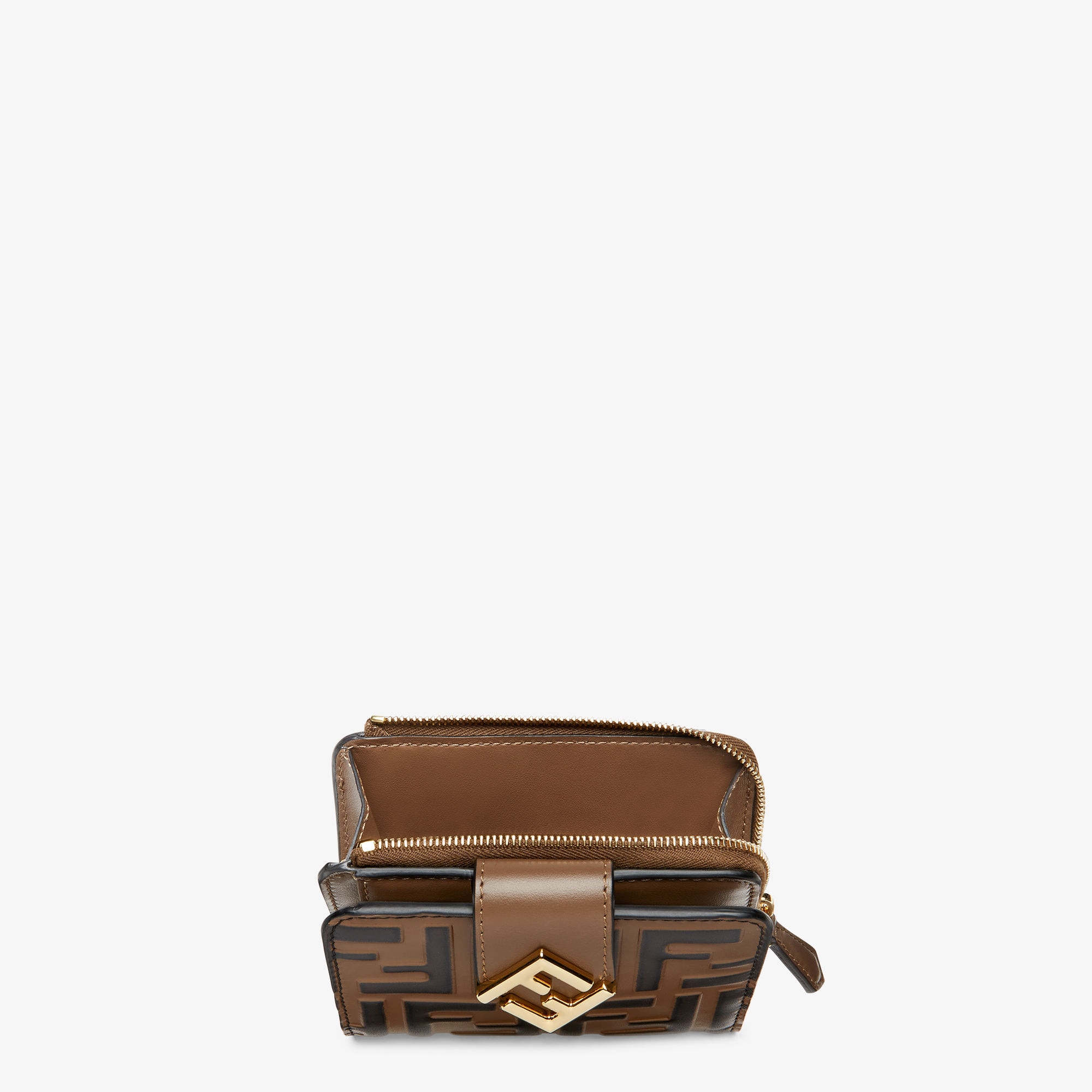 財布・小物その他 FENDI Woman Wallet Brown 8M0508 ADYM F13VK FENDI FF Diamond Round wallet 8M0508ADYMF13VK leather Brown