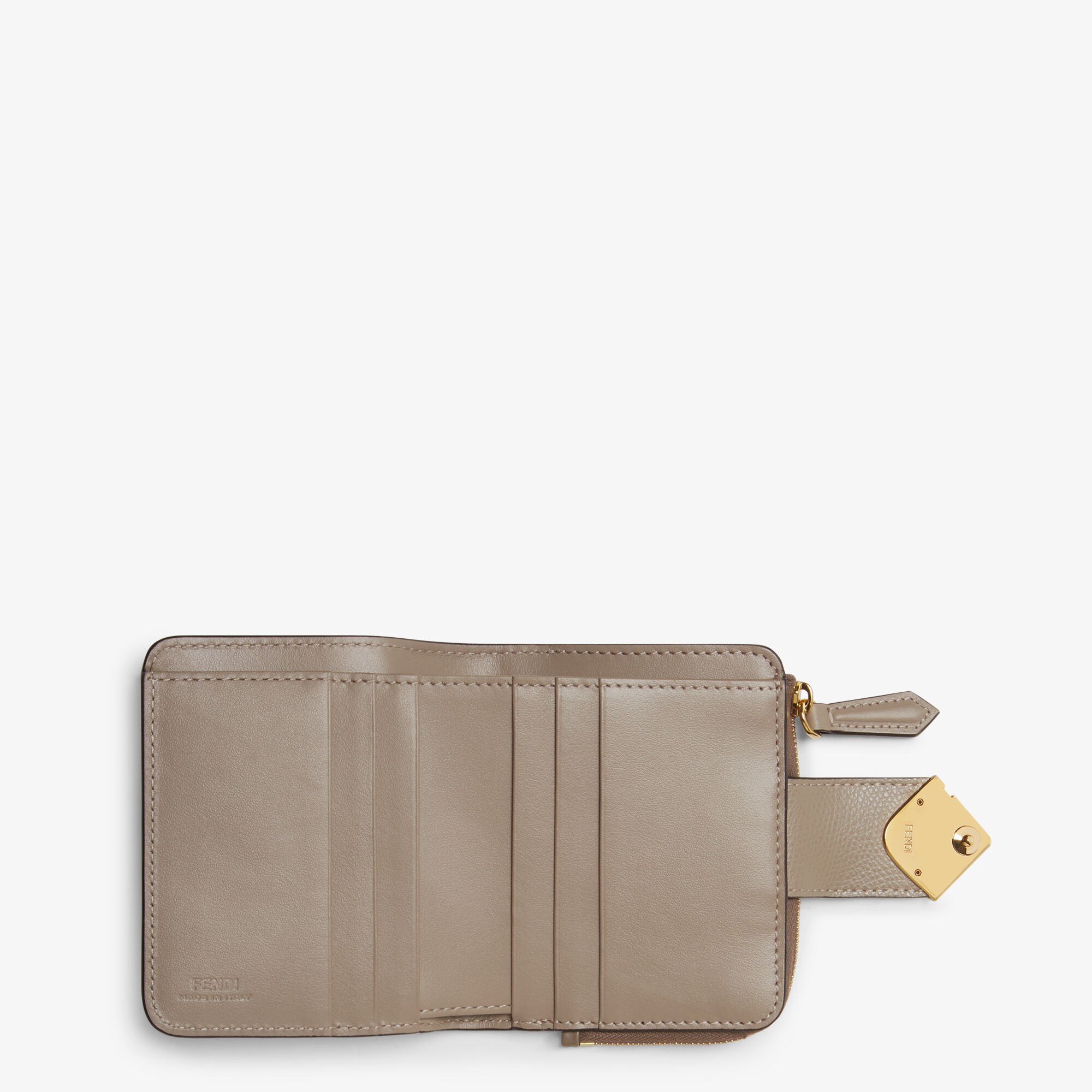 FFダイヤモンド財布 レザー グレー | Fendi