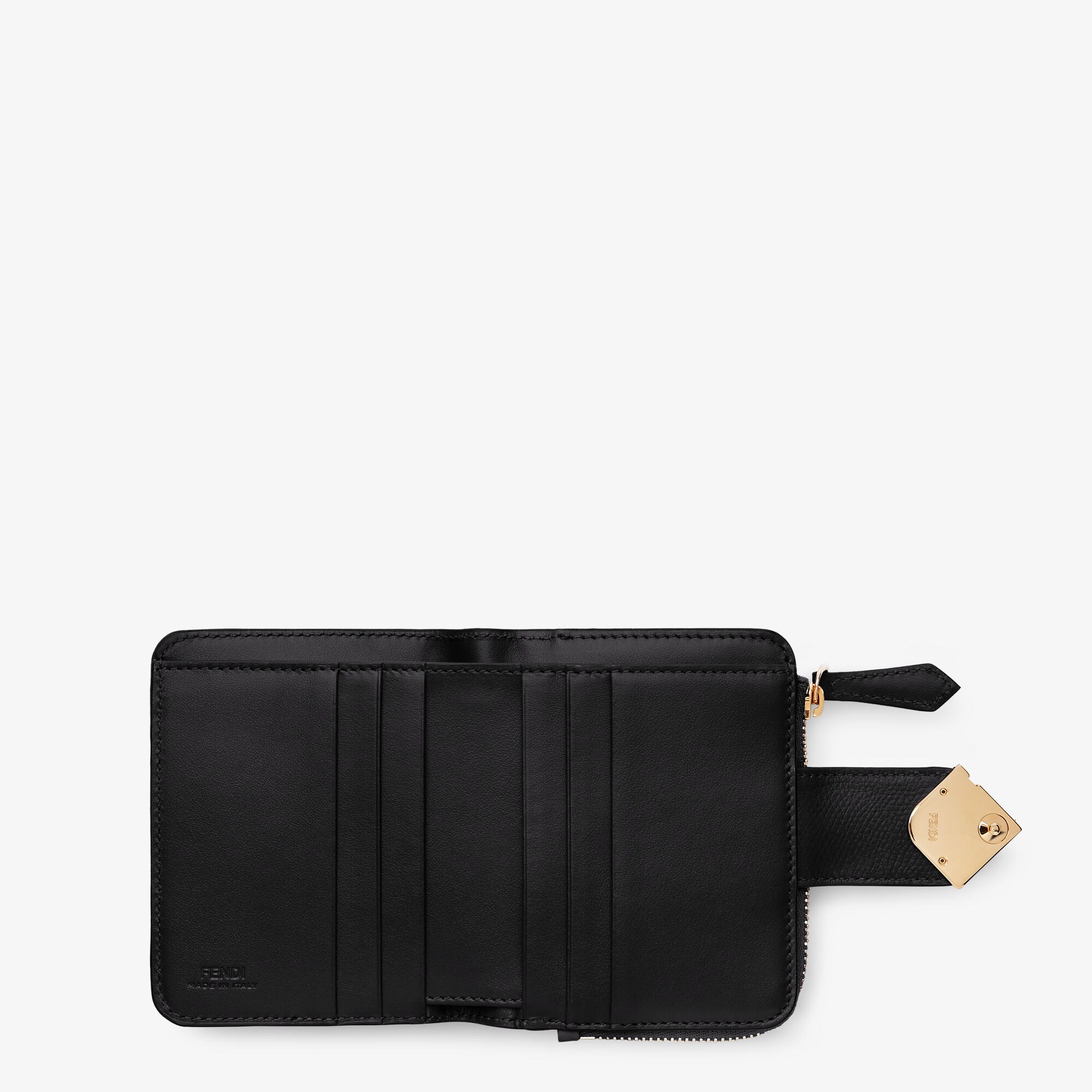 FF Diamonds Wallet Leather Black | Fendi