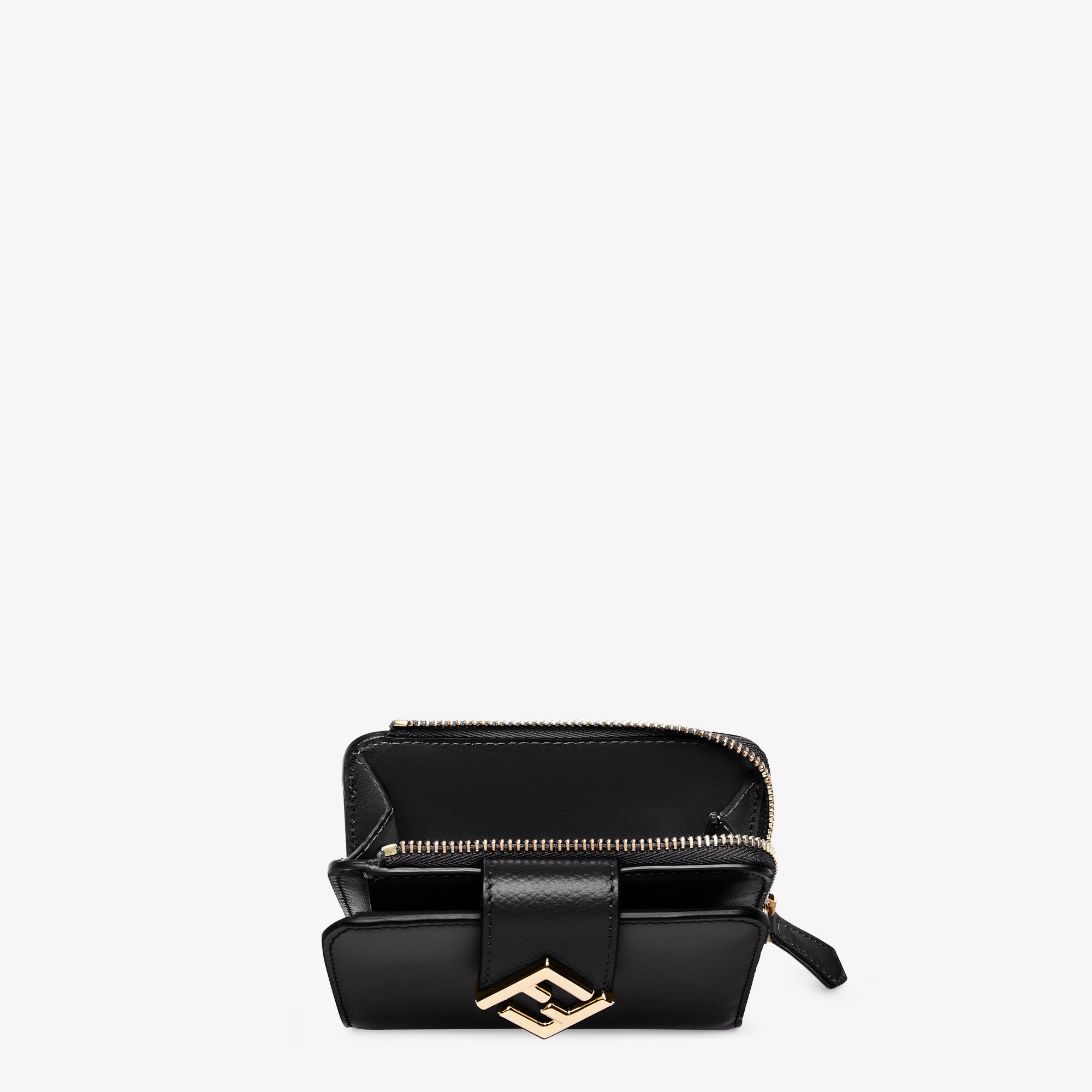 FF Diamonds Wallet Leather Black | Fendi