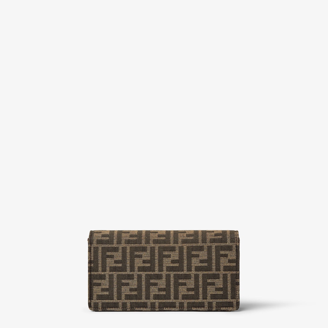 Wallet On Chain Baguette Fabric Brown Fendi