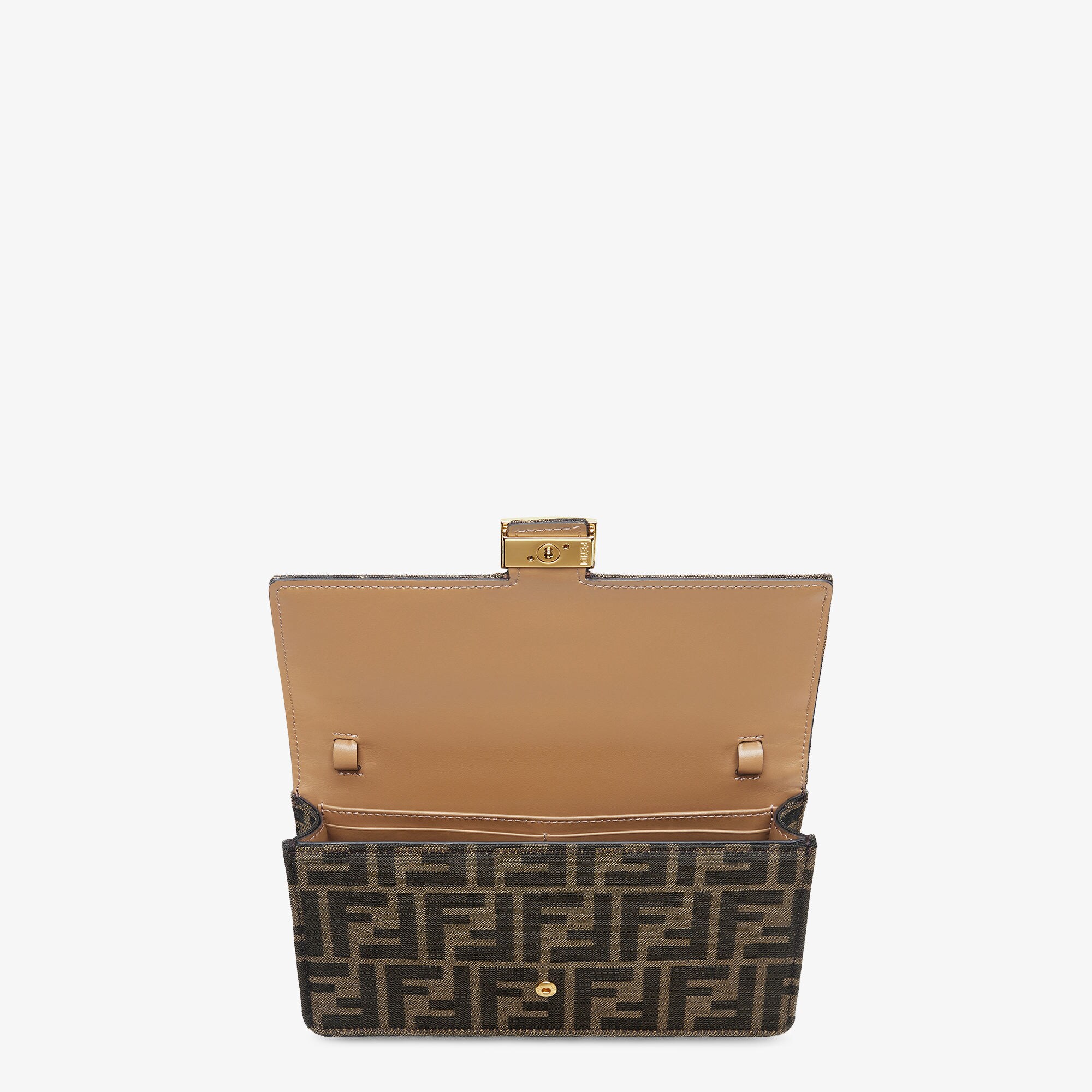 Wallet On Chain Baguette Fabric Brown | Fendi