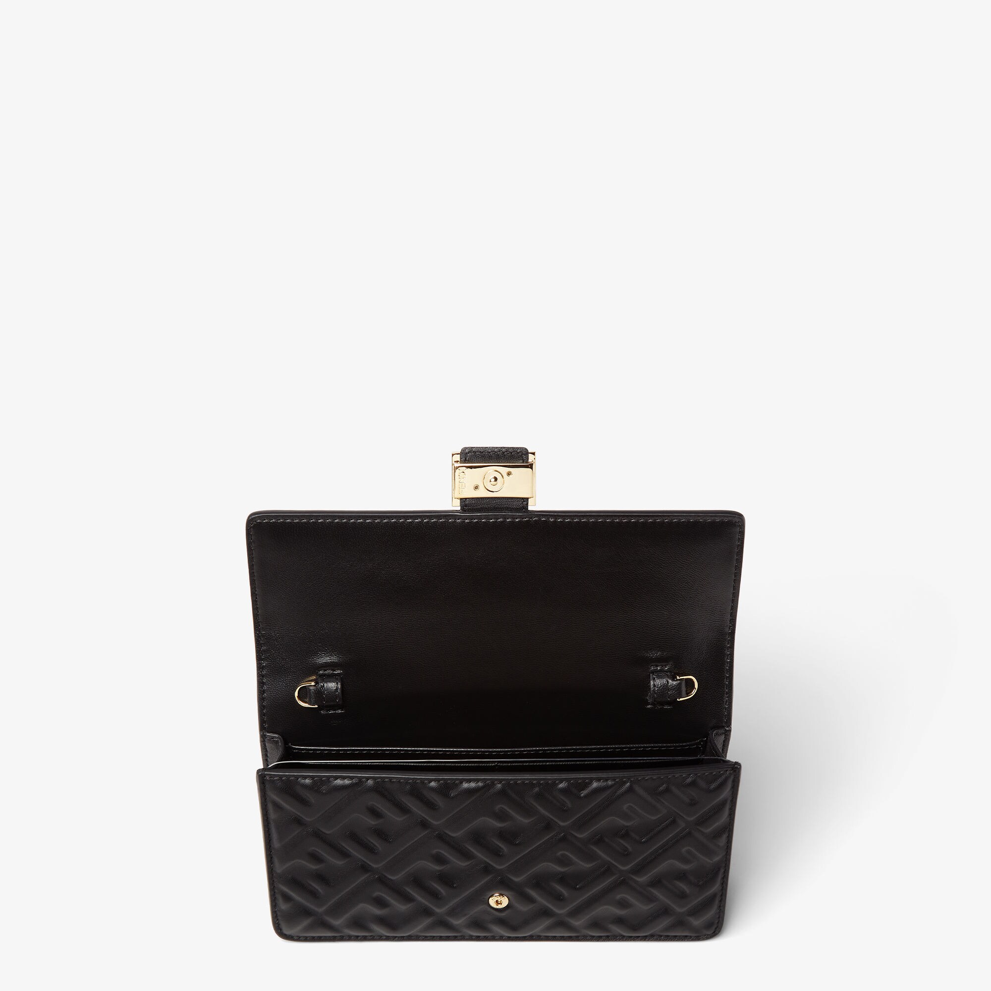 FENDI 財布ショルダー バゲット　美品 ブラック現行販売商品　朝迄特別価格❗️ 財布ショルダー バゲット レザー ブラック | Fendi