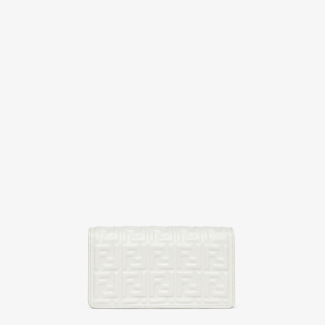 Wallet On Chain Baguette Leather White - Image 3/4