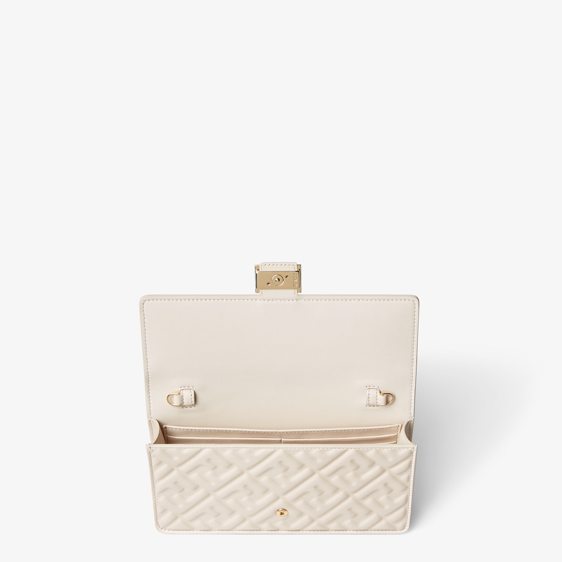 Wallet On Chain Baguette Leather White - Image 4/4