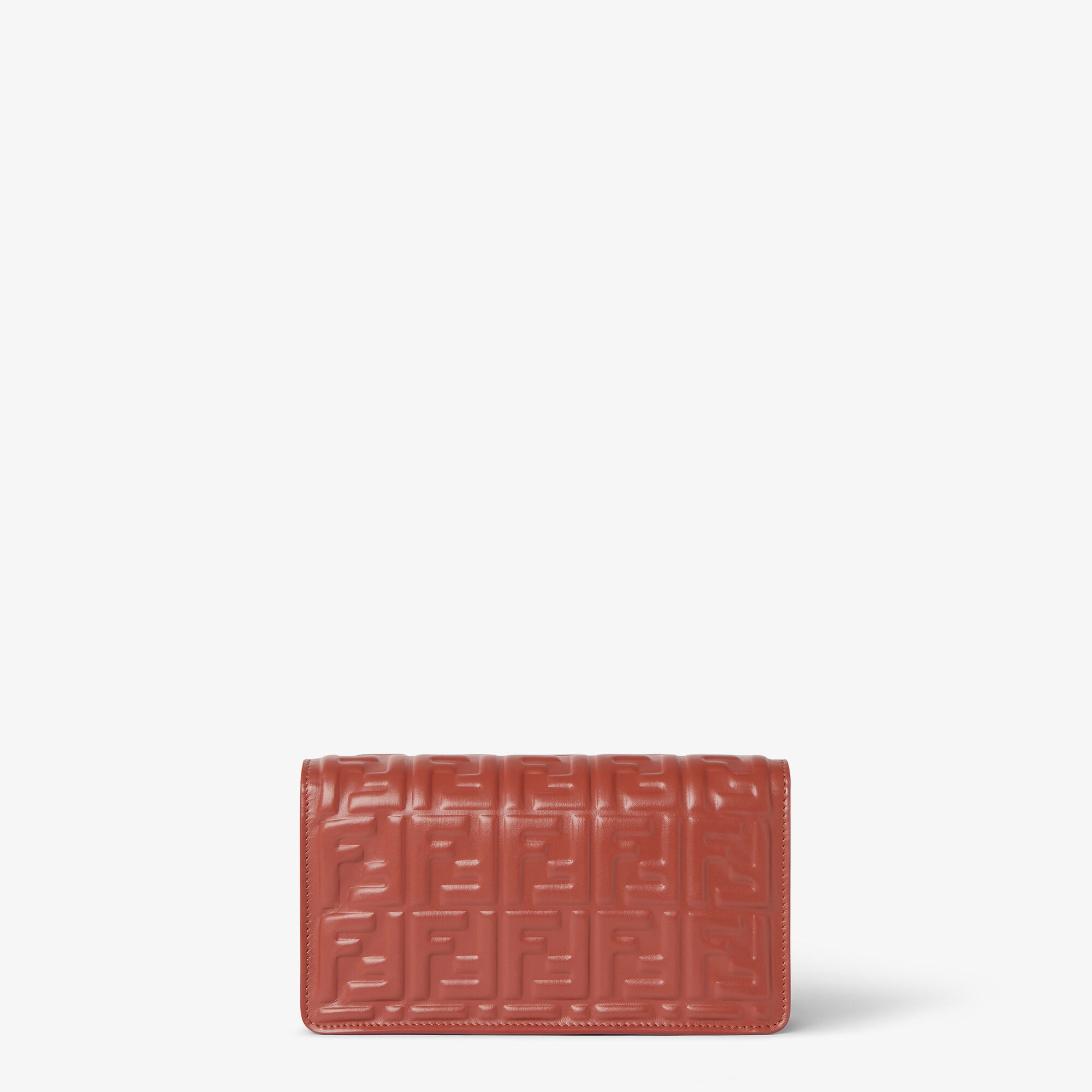 Wallet On Chain Baguette Leather Brown | Fendi