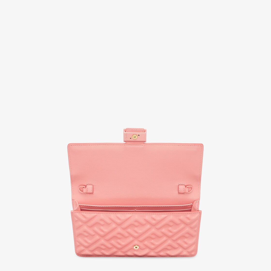 Wallet On Chain Baguette Pink nappa leather wallet Fendi