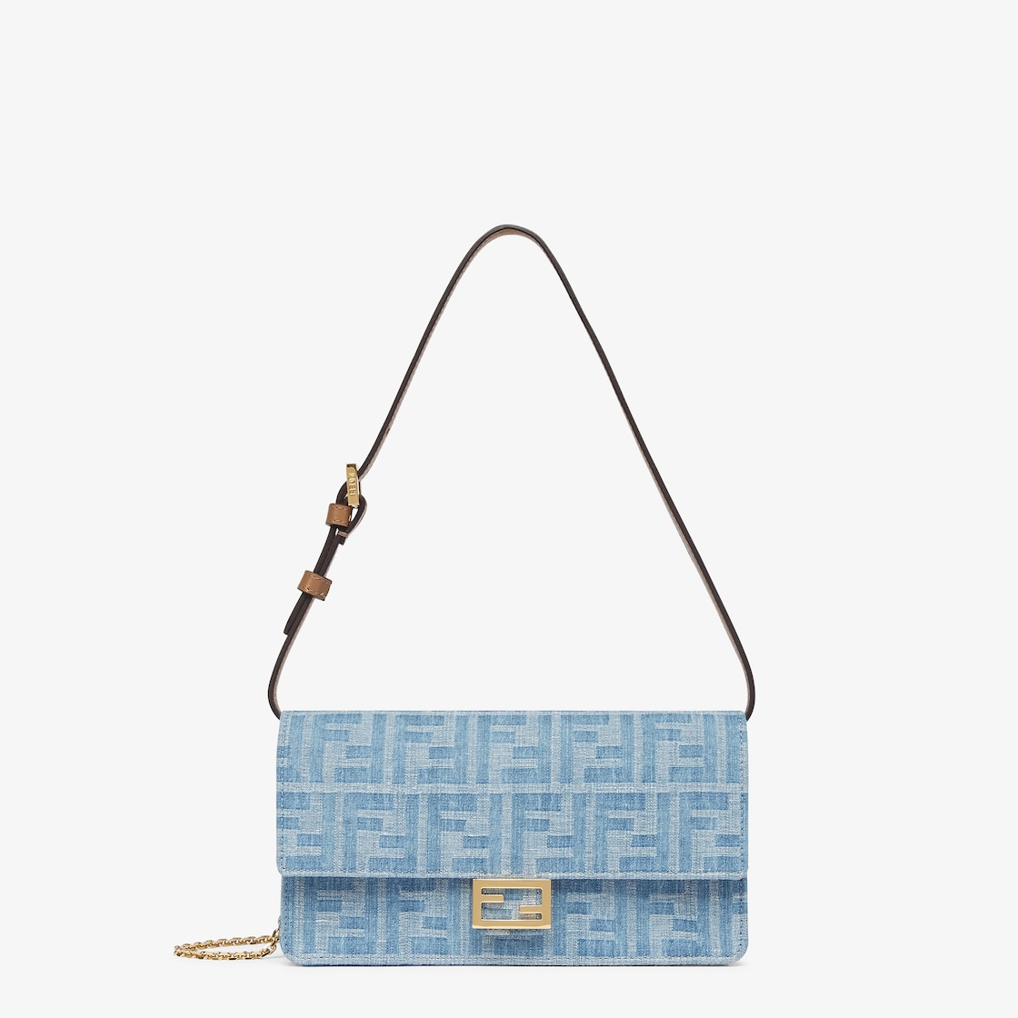 バゲット財布ショルダー デニム ライトブルー | Fendi バゲット財布ショルダー デニム ライトブルー | Fendi