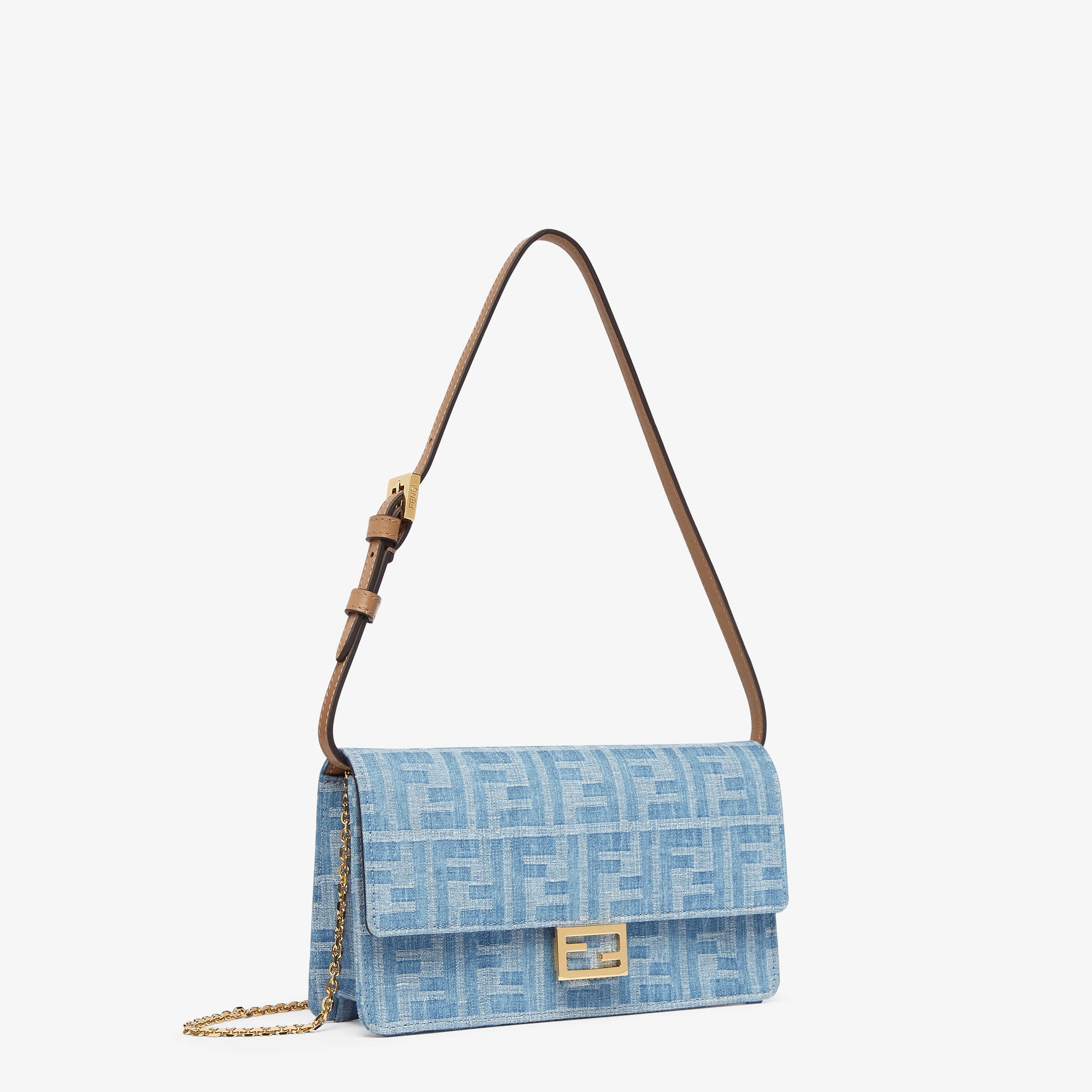 バゲット財布ショルダー デニム ライトブルー | Fendi バゲット財布ショルダー デニム ライトブルー | Fendi