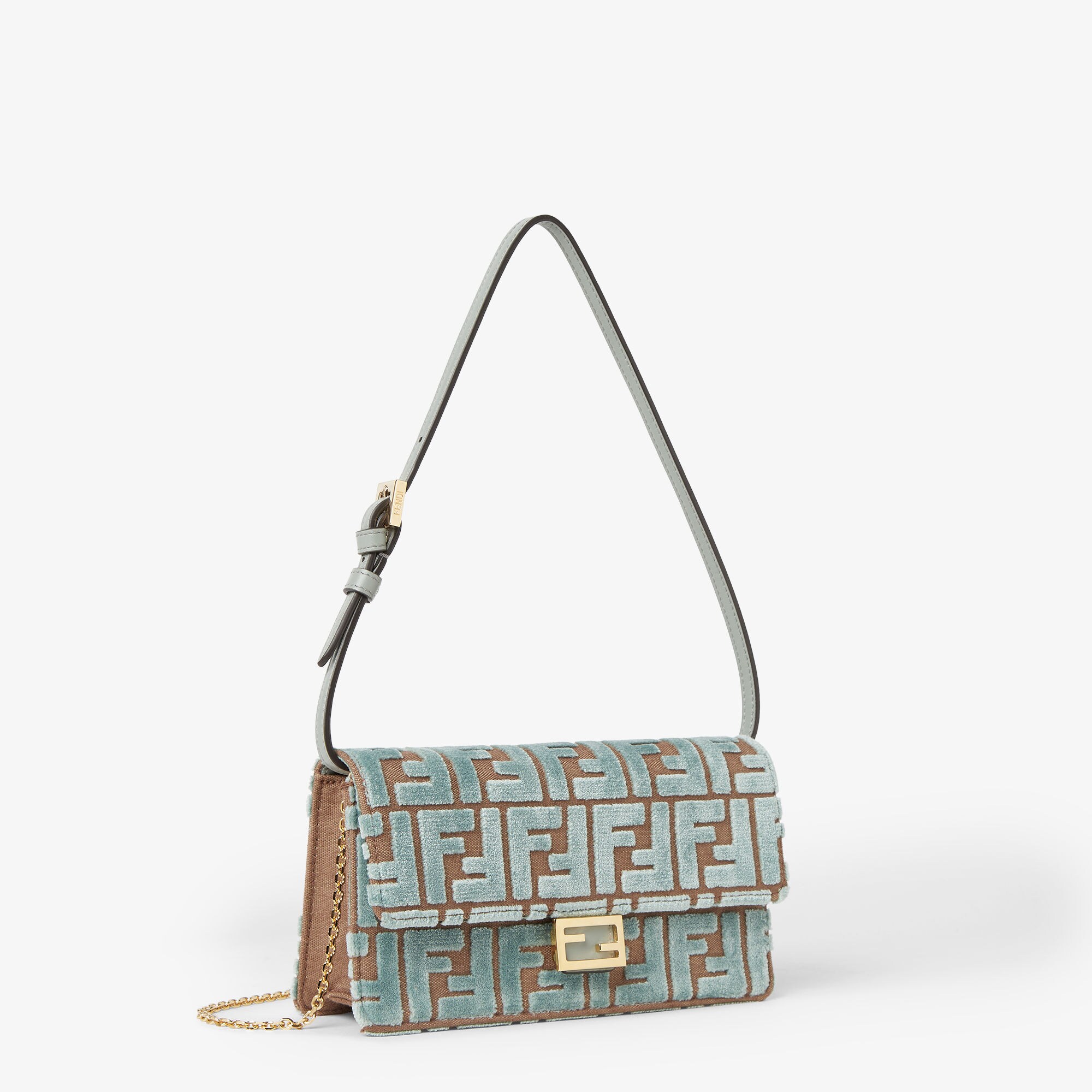Wallet On Chain Baguette - Green | FENDI US