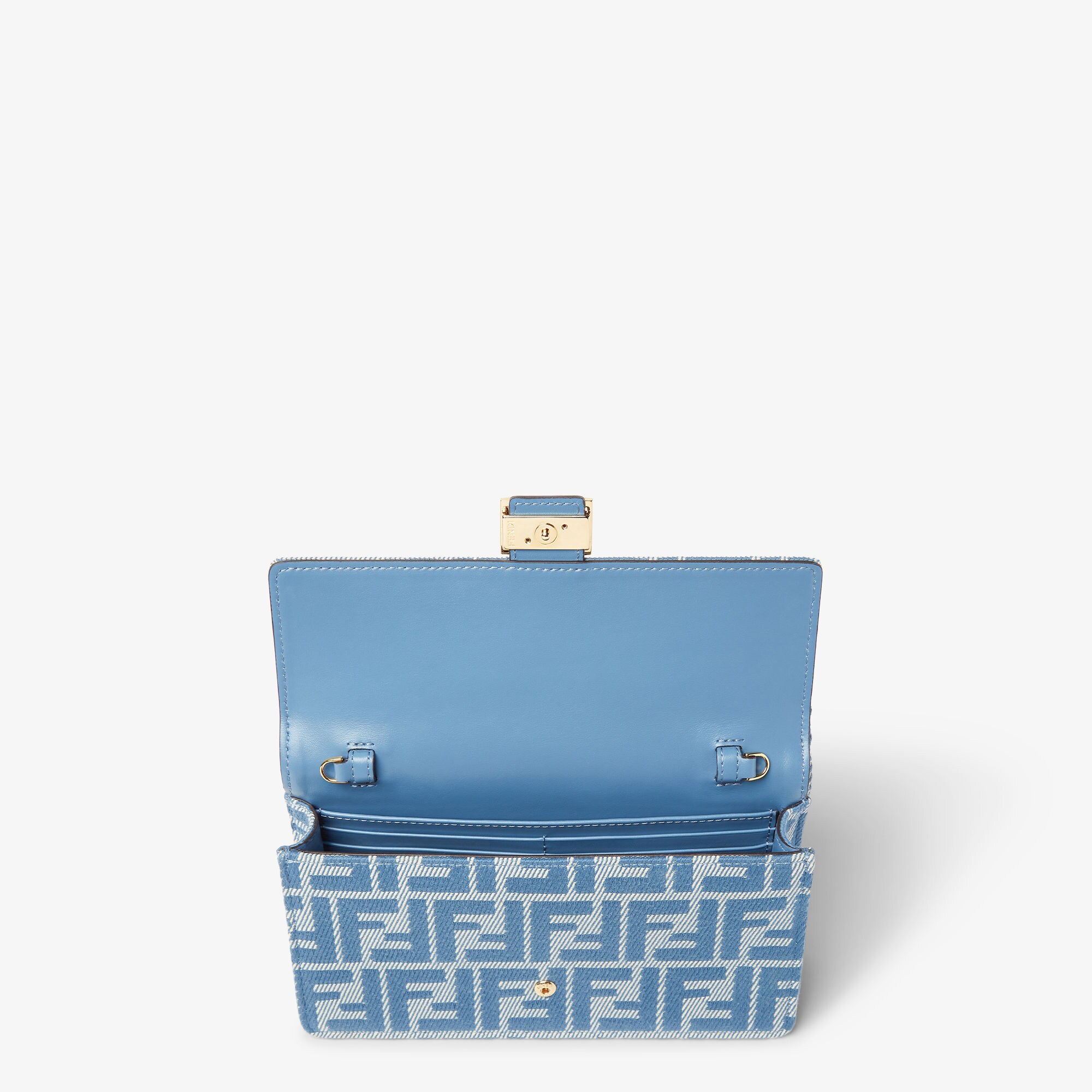Wallet On Chain Baguette Fabric Blue | Fendi